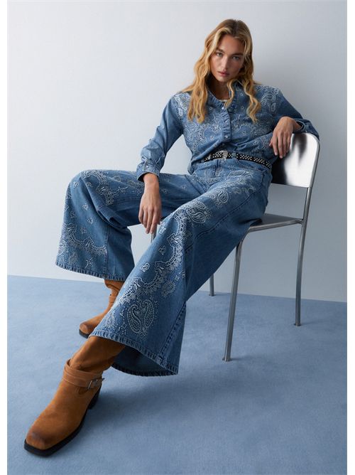 Jeans flare con ricami LIU JO | UA6147D0313/79016